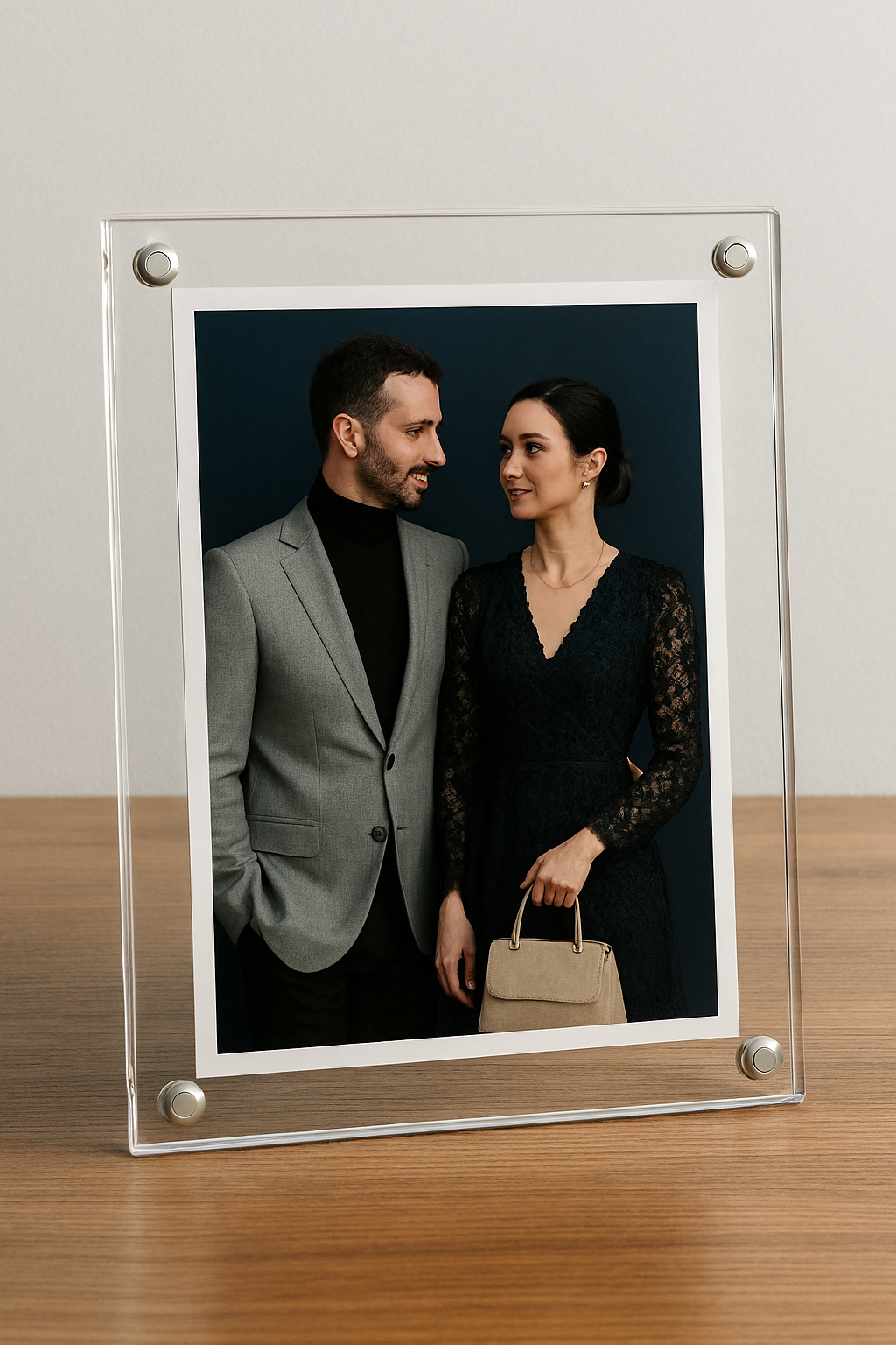 Acrylic 2 In 1 Magnetic Frame,Custom Acrylic Refrigerator, Rectangle Fridge Magnetic Photo Frames.