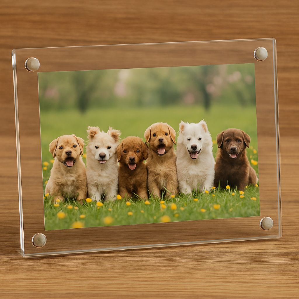 Acrylic 2 In 1 Magnetic Frame,Custom Acrylic Refrigerator, Rectangle Fridge Magnetic Photo Frames.