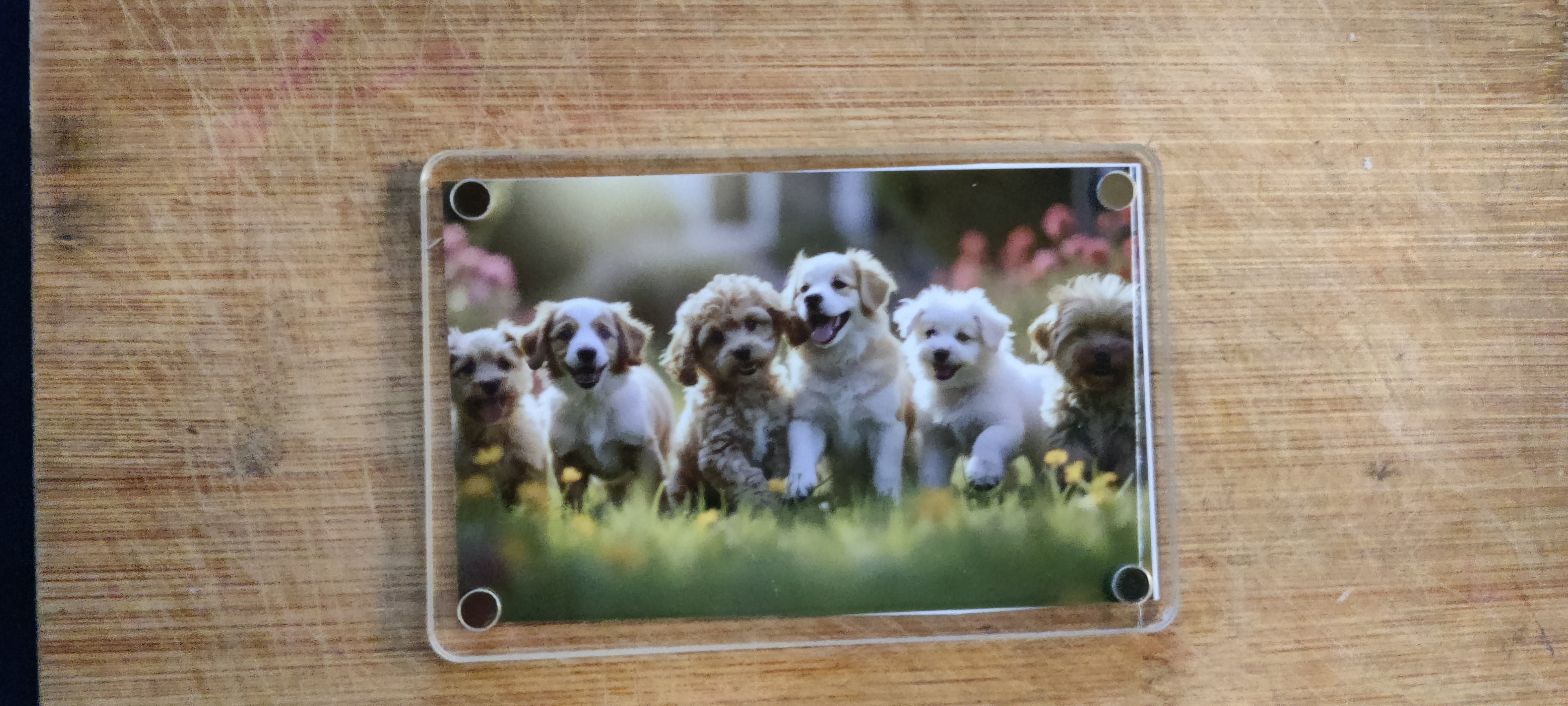 Acrylic 2 In 1 Magnetic Frame,Custom Acrylic Refrigerator, Rectangle Fridge Magnetic Photo Frames.