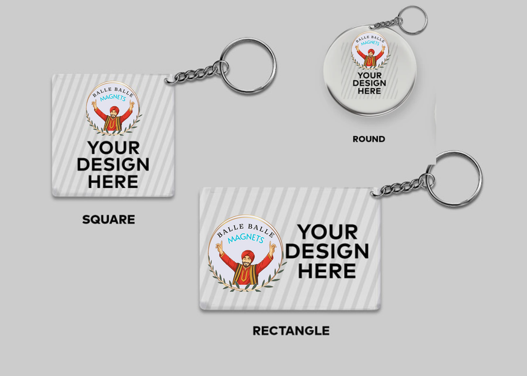 Pack of 2 Customized Acrylic Keychains | Keyrings