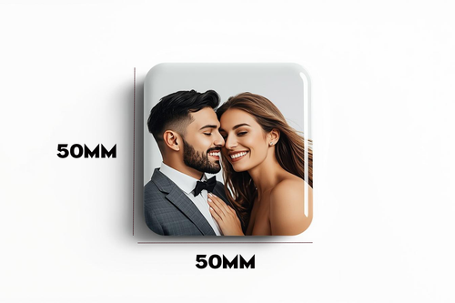 Pack of 10 Square Fridge Magnets with Photos & Messages | Personalized Fridge Magnet for Gifts