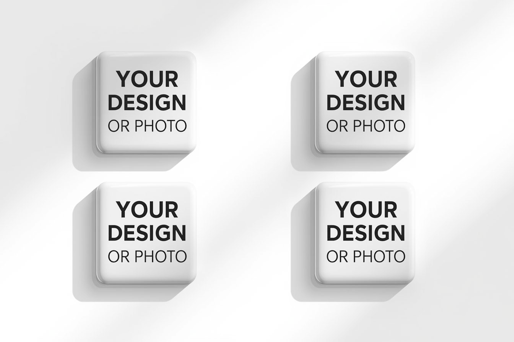 Pack of 10 Square Fridge Magnets with Photos & Messages | Personalized Fridge Magnet for Gifts